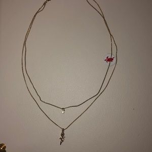 Layered rose necklace